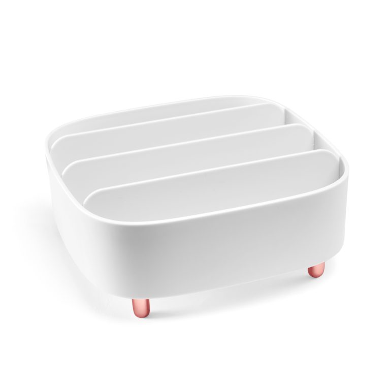 Gillian Jones – Table organizer with 4 compartments – White