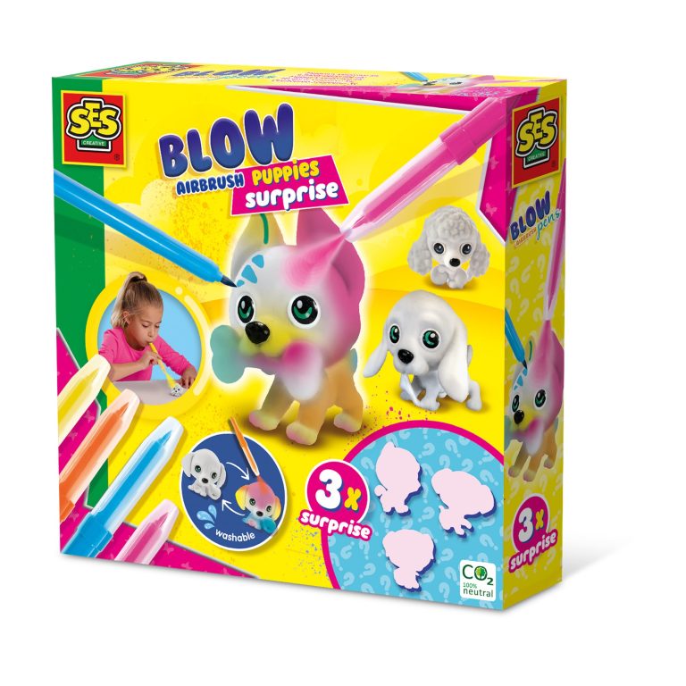 SES Creative – Blow Pens – Decorate 3 Puppies – (S14333)