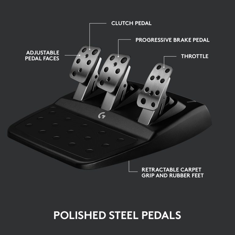 Logitech – G923 Racing Wheel and Pedals for PS5, PS4 and PC – USB