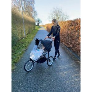 TRILLE - Raincoat Jogger With opening in Top, Black
