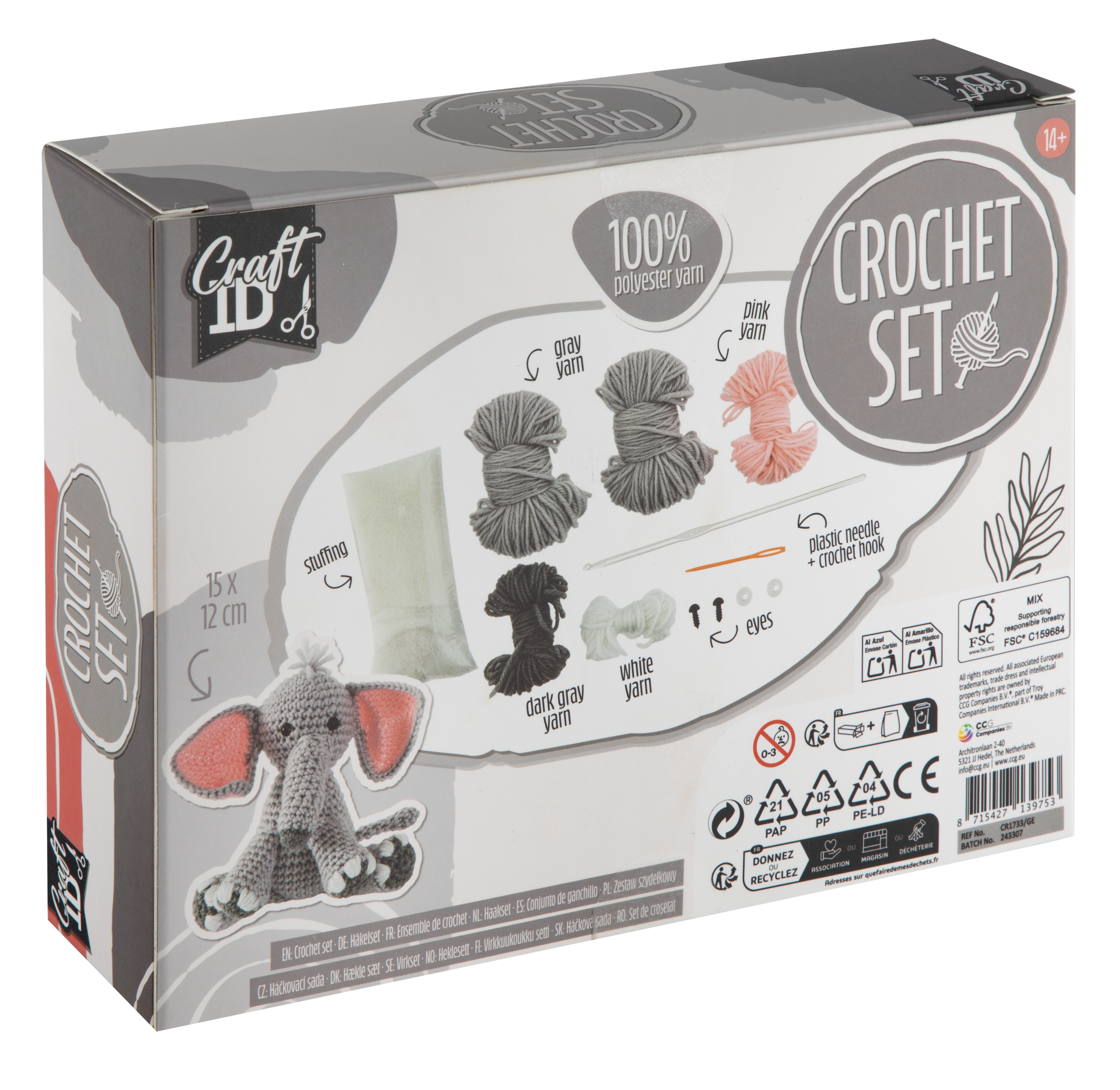 Craft ID - Crochet kit Elephant (CR1733)