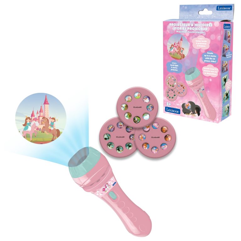 Lexibook – Unicorn Stories Projector and Torch Light – (LTC050UNI)