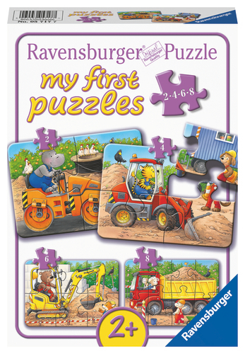Ravensburger - Construction Site Animals - 2/4/6/8p (10105717)