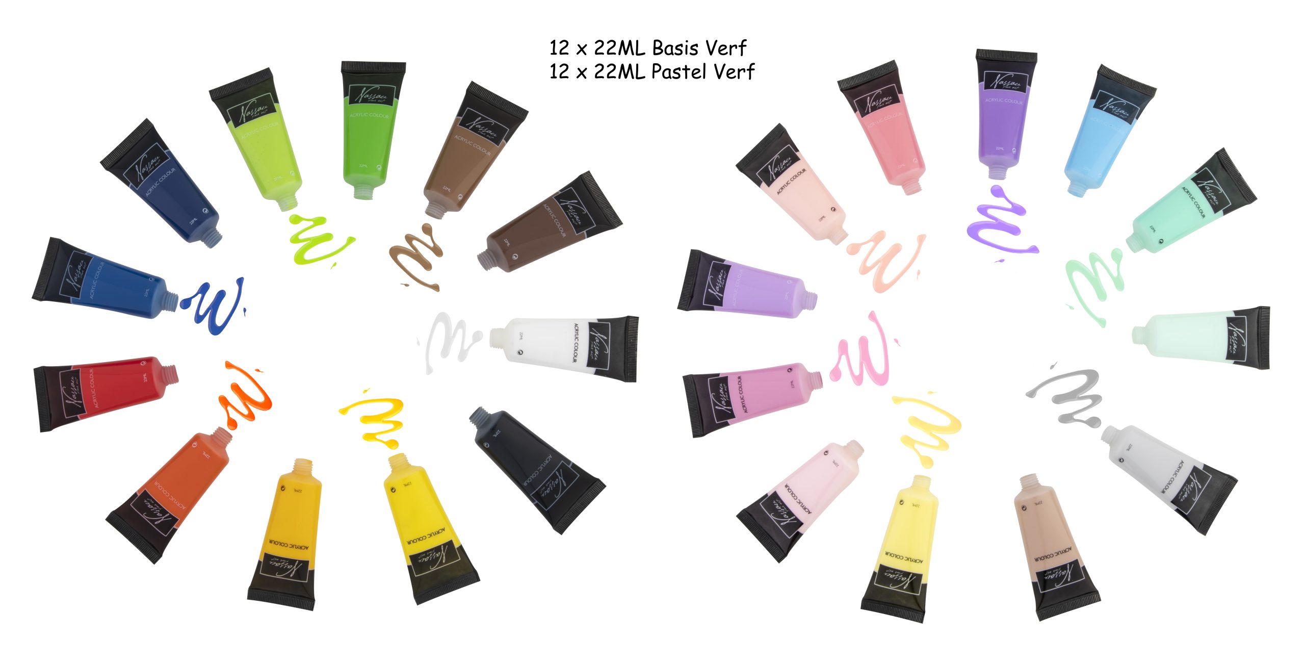 Nassau - Paint Set Acrylic 24 x 22 ml - (K-AR0737/GE)