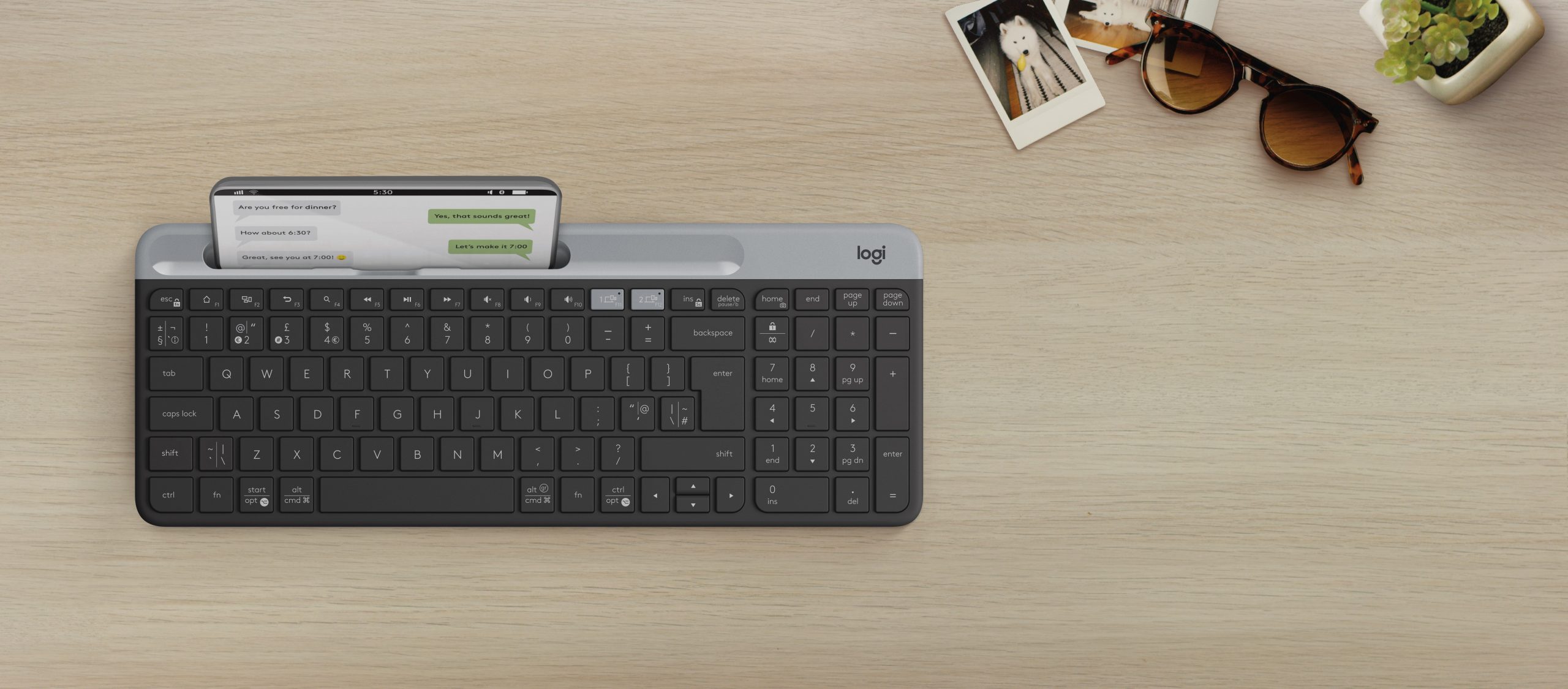 LOGITECH K580 Slim Multi-Device Wireless Keyboard GRAPHITE NORDIC