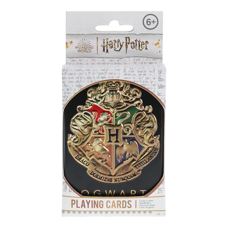 HOGWARTS PLAYING CARDS IN A TIN BLACK