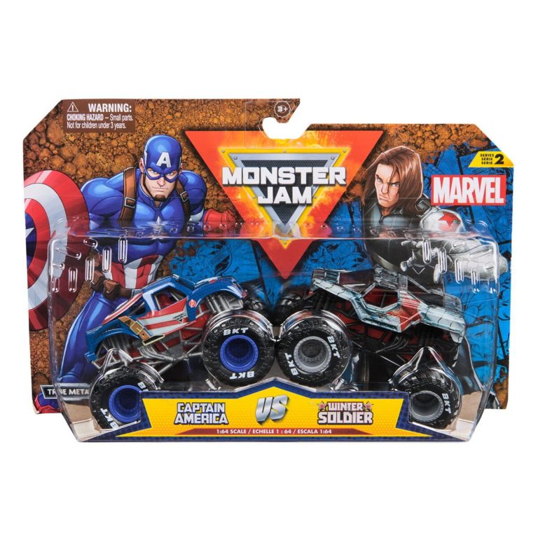 Monster Jam – 1:64 Marvel 2 Pack – Captain America vs. Winter Soldier