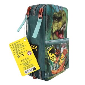 Dino World - Triple Pencil Case danger ( 0411757 )