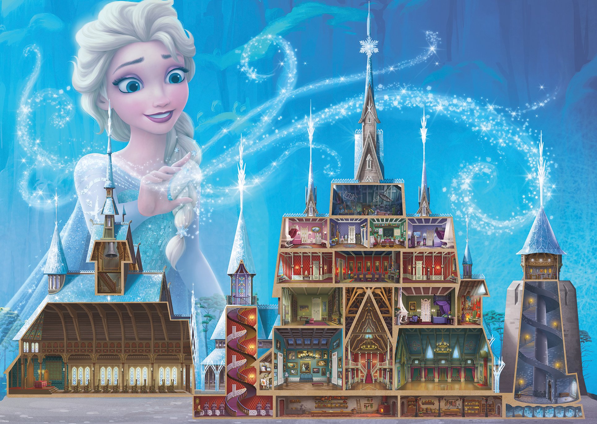Ravensburger - Puzzle Disney Castles Elsa 1000p (12000261)