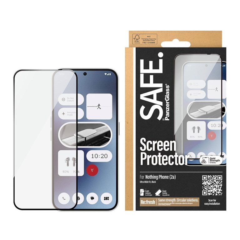 SAFE by PanzerGlass- Screen Protector – Nothing Phone 2a,  2a Plus – Ultra-Wide Fit