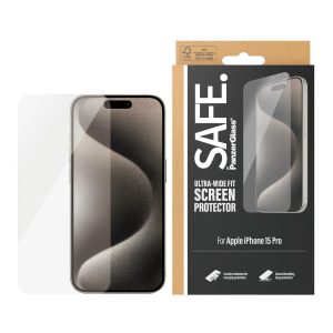SAFE by PanzerGlass - Screen Protector - iPhone 15 Pro - Ultra-Wide Fit