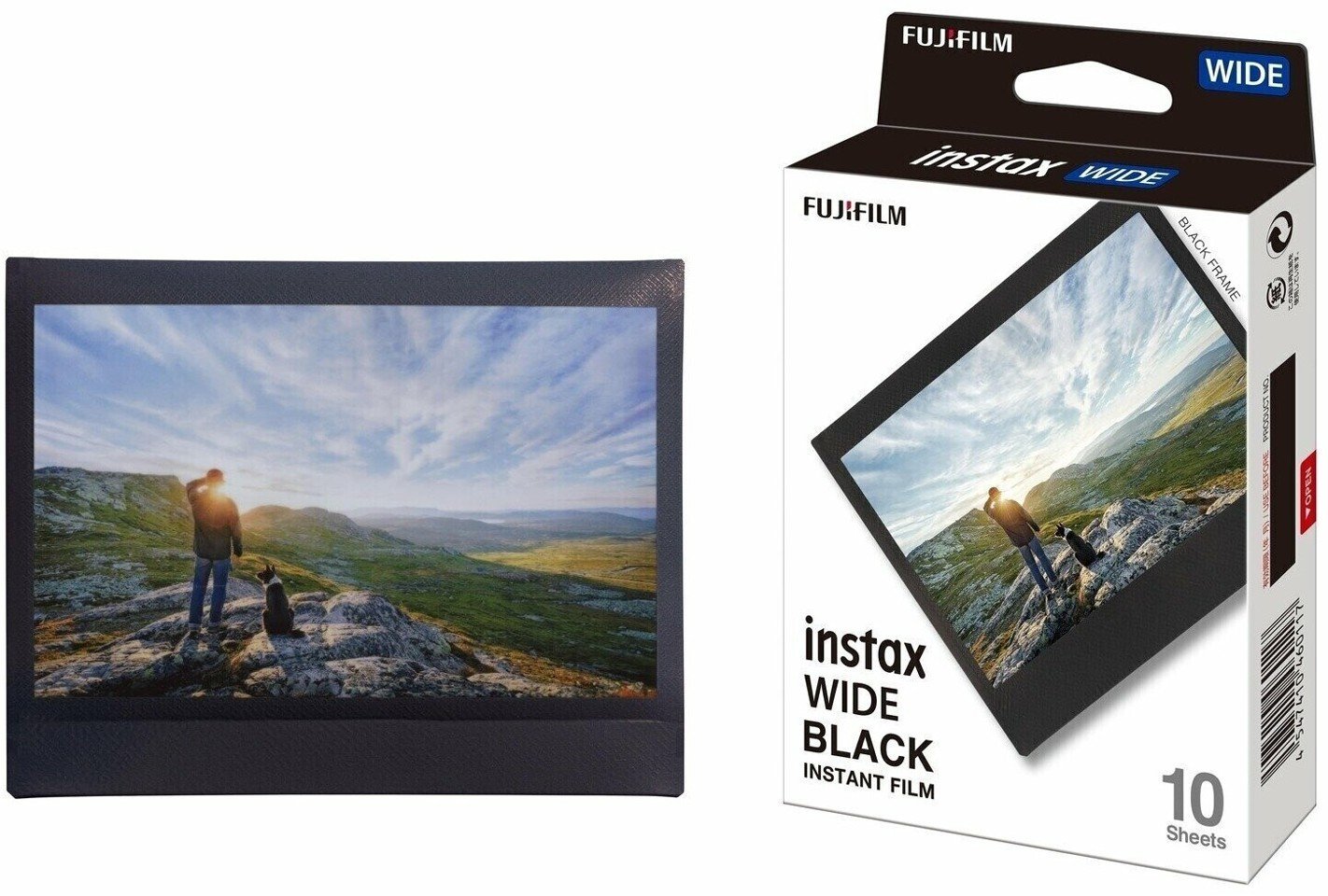 Fujifilm - Instax Wide Films 1x10 Shots - Black Frame