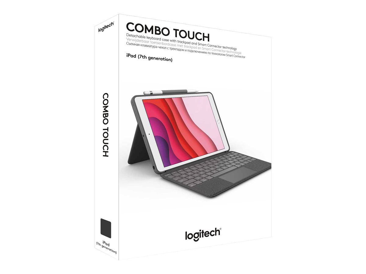 Logitech - Combo Touch for iPad 7th generation - GRAPHITE Nordic