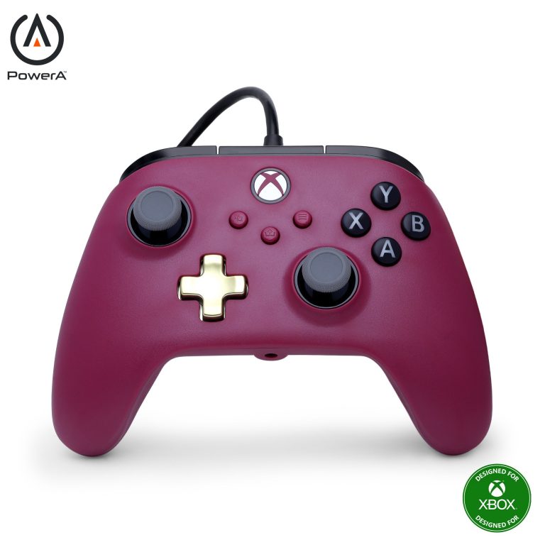 PowerA – Advantage Plus Wired Controller – Ruby – Red/Black
