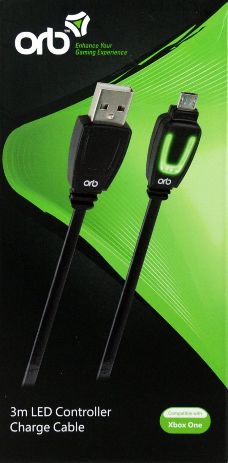 Xbox One – LED Controller Charge Cable 3m (ORB)