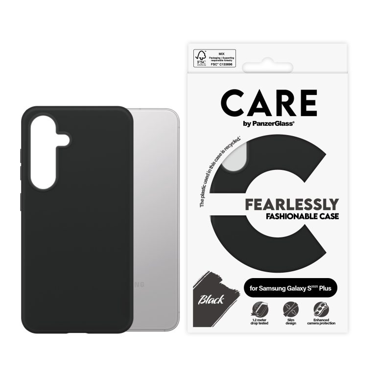 CARE by PanzerGlass – Fashionable Case Black Samsung Galaxy S 2025 Plus