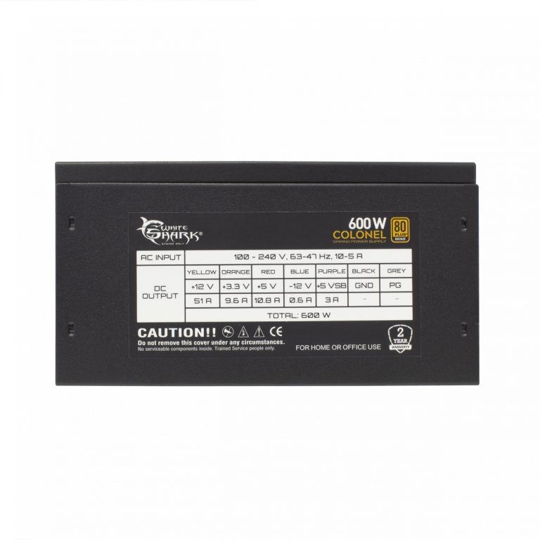 White Shark GPSU-B600S Colonel 600W 80+ Bronze SemiModular