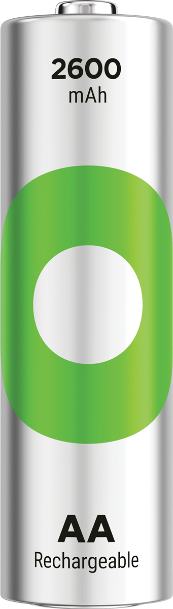 GP - ReCyko Rechargeable Battery  Size AA, 2600 mAh, 4-pack