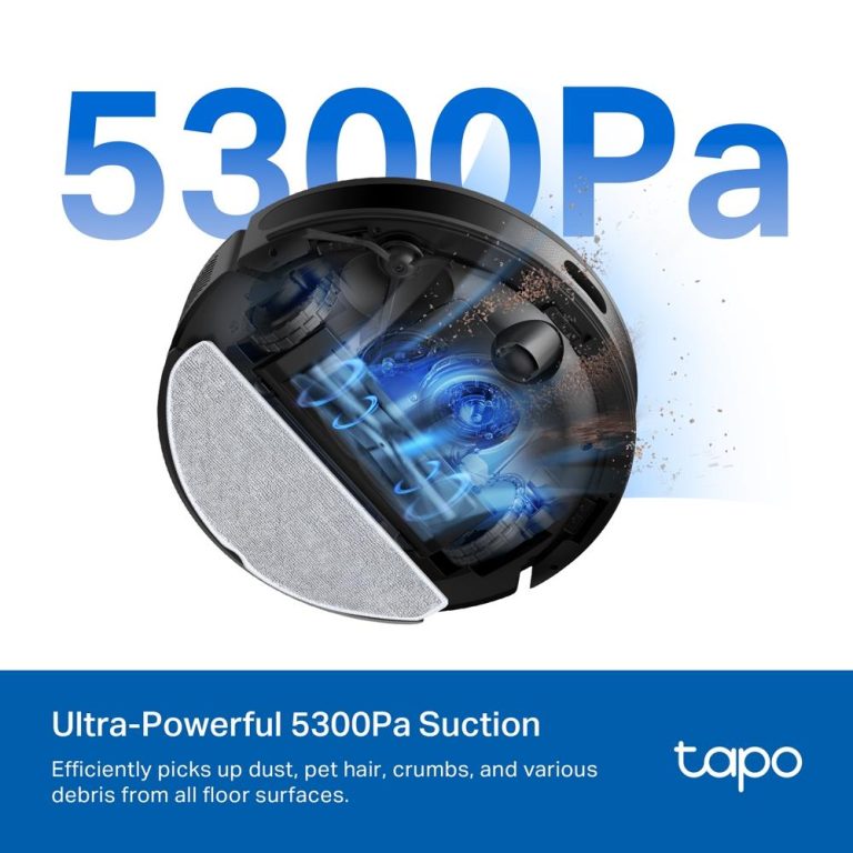 TP-Link – Tapo RV20 Max 5300Pa Suction MagSlim LiDAR Navigation Robot Vacuum and Mop