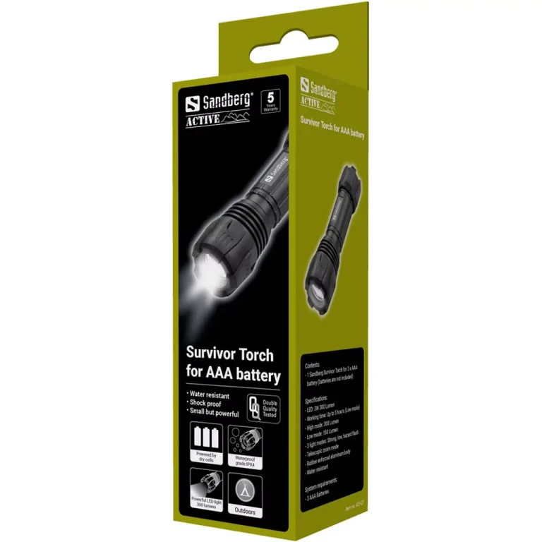 Sandberg – Survivor Torch for AAA battery