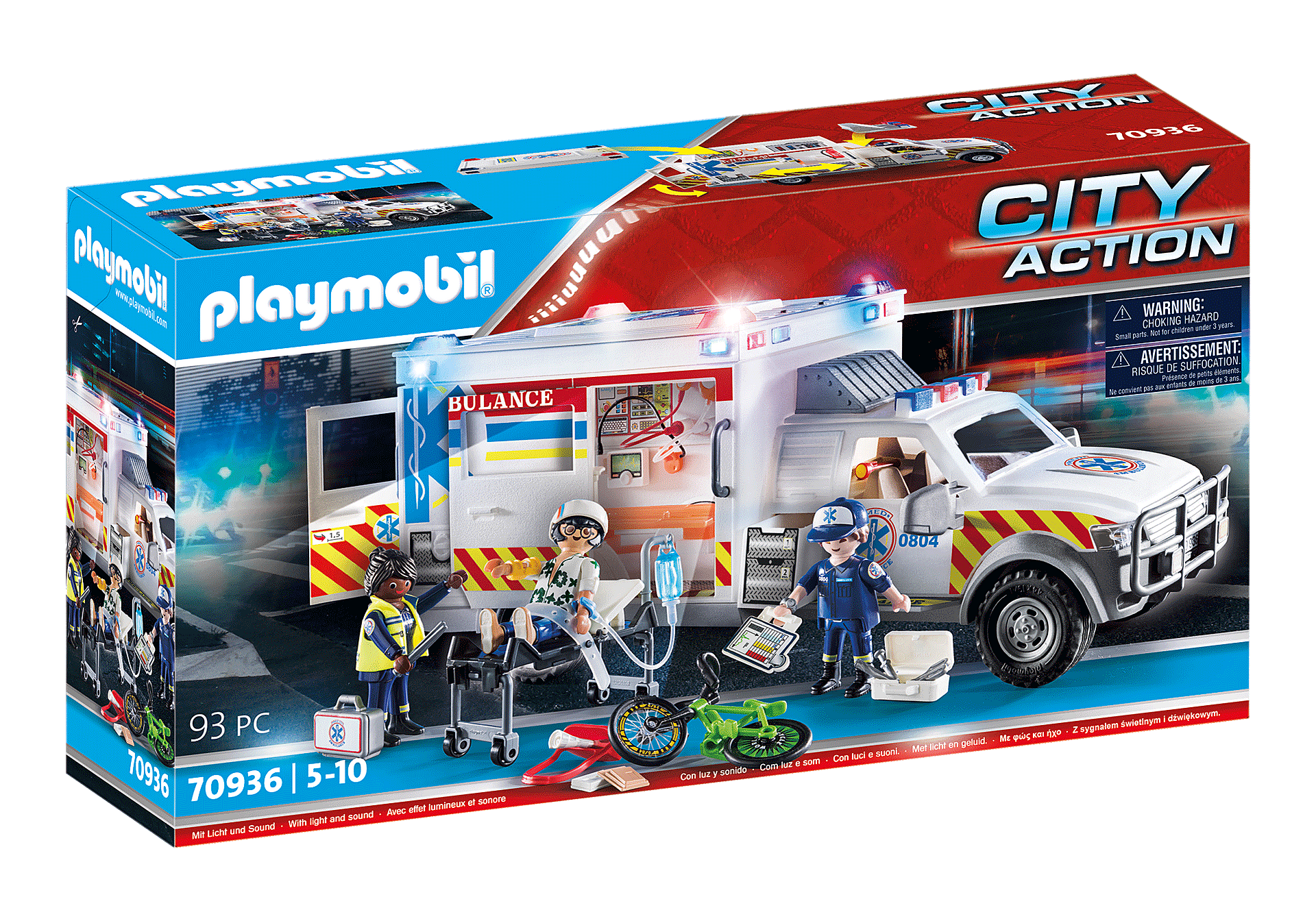 Playmobil - US Ambulance with Lights and Sound (70936)