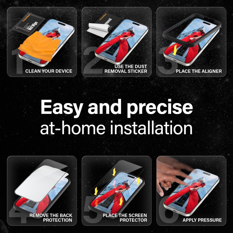 PanzerGlass – Ceramic Screen Protection – iPhone 16 Pro – Ultra Wide Fit