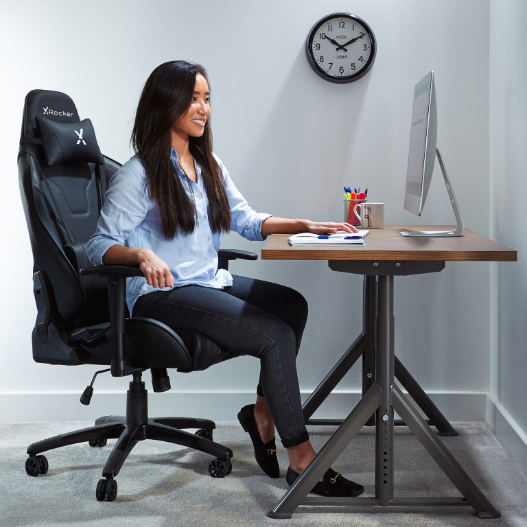 XROCKER AGILITY SPORT ESPORT PC OFFICE GAMING CHAIR – CARBON BLACK