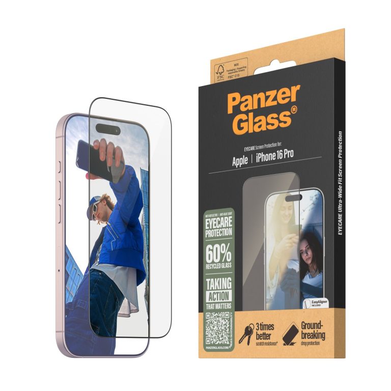 PanzerGlass – EyeCare Screen Protection – iPhone 16 Pro – Ultra Wide Fit