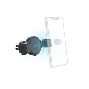 Hama 00201677 FC10 Flex-Set Car Mobile Phone Charger 10W Wireless, QI Charge, anthracite