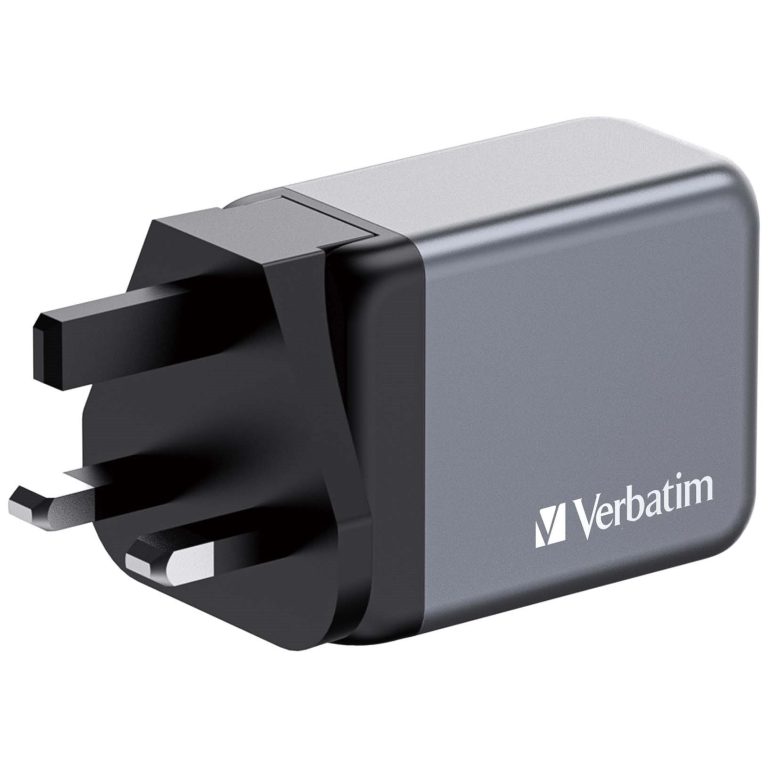 Verbatim – GNC-65 GaN Charger 3 Port 65W USB-A/USB-C
