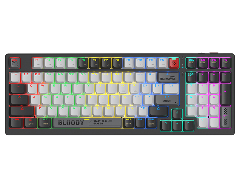 A4Tech 47735 Bloody WS98 Grey WRLS (BLMS RED Plus Switches)