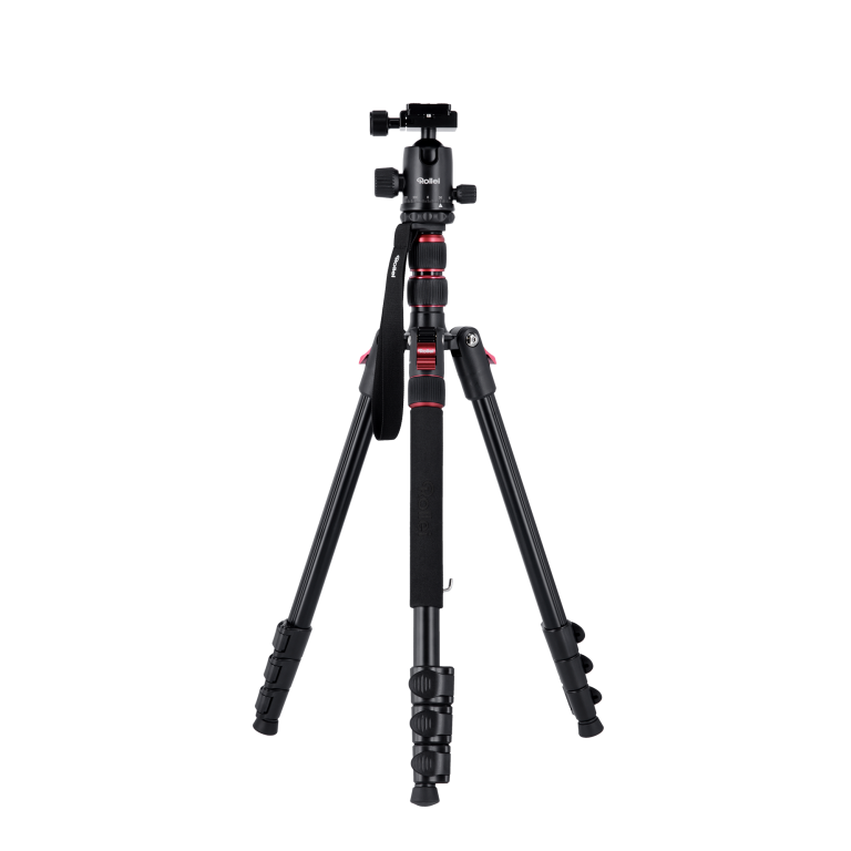 Rollei – Compact Traveler No. 2 Tripod – Aluminium – 43.5 cm Pack Size, 44 cm Min Height, 180 cm Max Height
