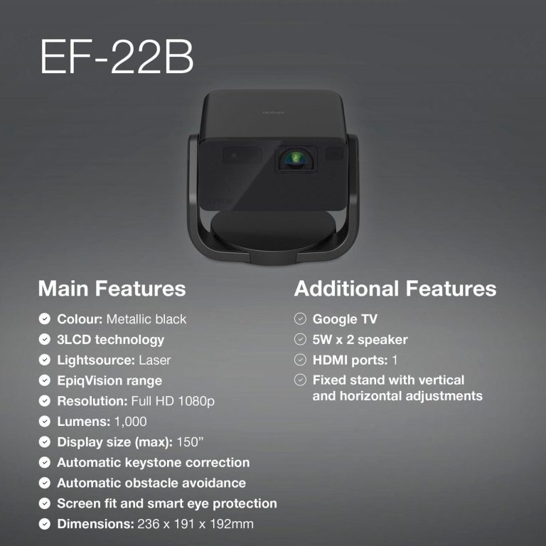 Epson – EF-22B Home Cinema Projector