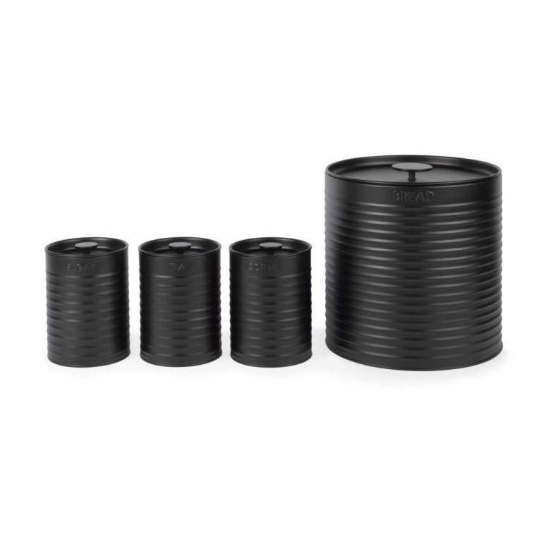 Russell Hobbs RH03270 Liniera 4-Piece Countertop Set, Black