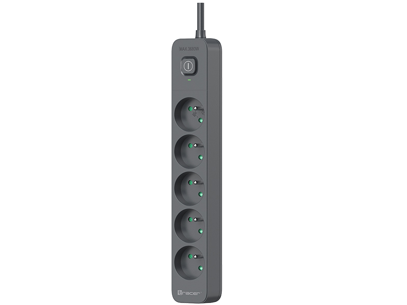 Tracer 47813 Super Line+ Graphite 1.5m (5 outlets )