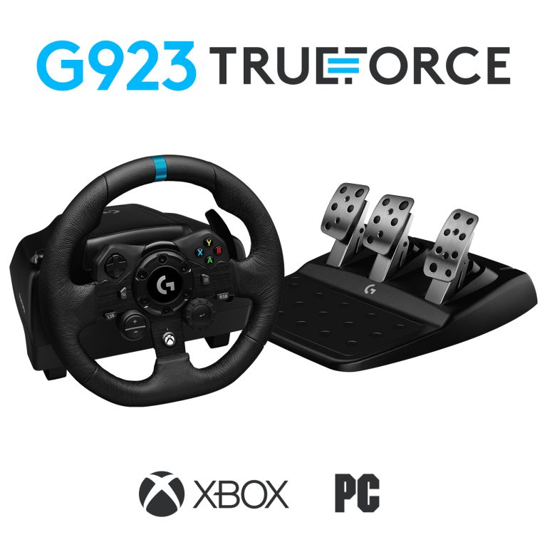 Logitech – G923 Racing Wheel and Pedals for Xbox X, S and PC