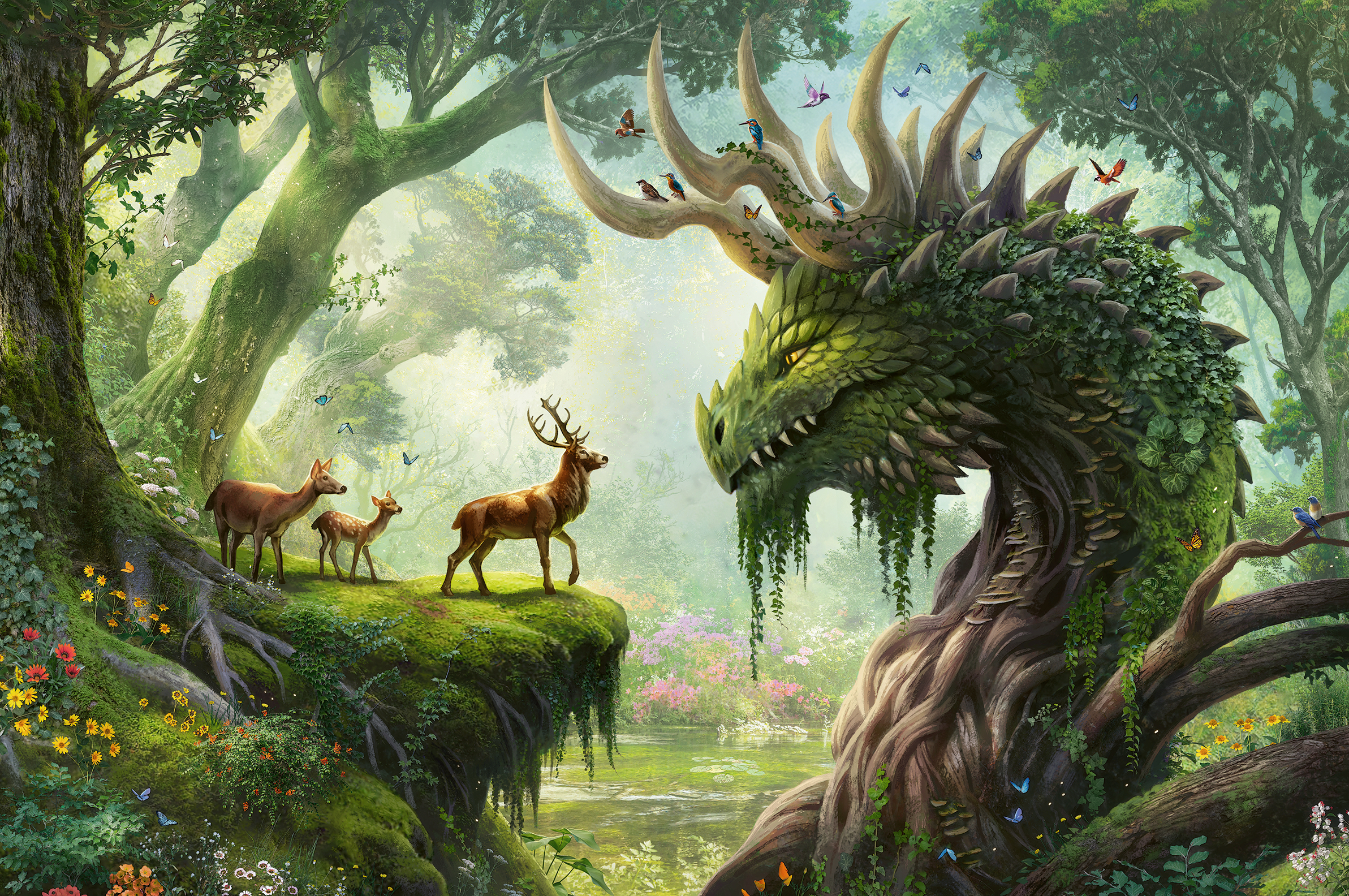 Ravensburger - Puzzle The Forest Dragon awakes 3000p (12000808)