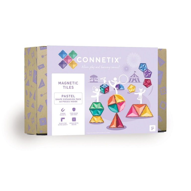 Connetix – Pastel Shape Expansion Pack 48 Pieces (CT-P-00048-SE)