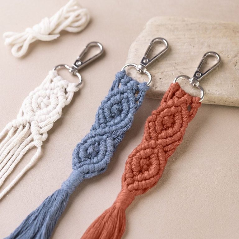 DIY Kit – Macramé – Key ring (977554)