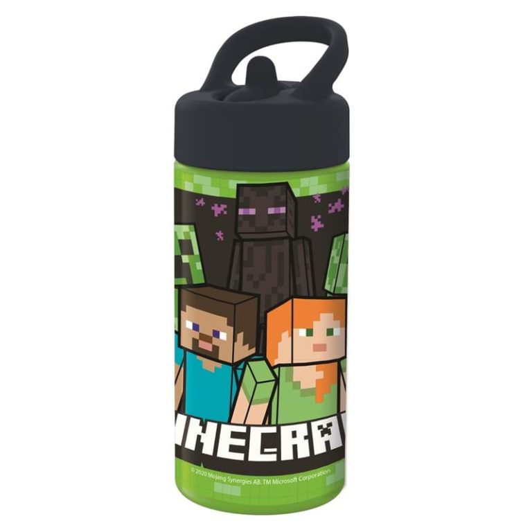 Stor – Sipper Water Bottle (410ml)  – Minecraft (088808718-40401)