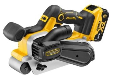 DeWALT - 18V XR Brushless cordless belt sander 75mm in TSTAK VI case (2X 5.0AH battery and charger)
