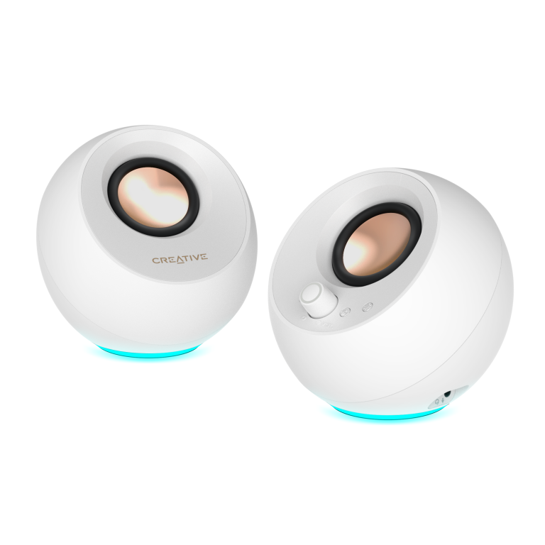 Creative – Pebble Pro Stereo Speakers, White