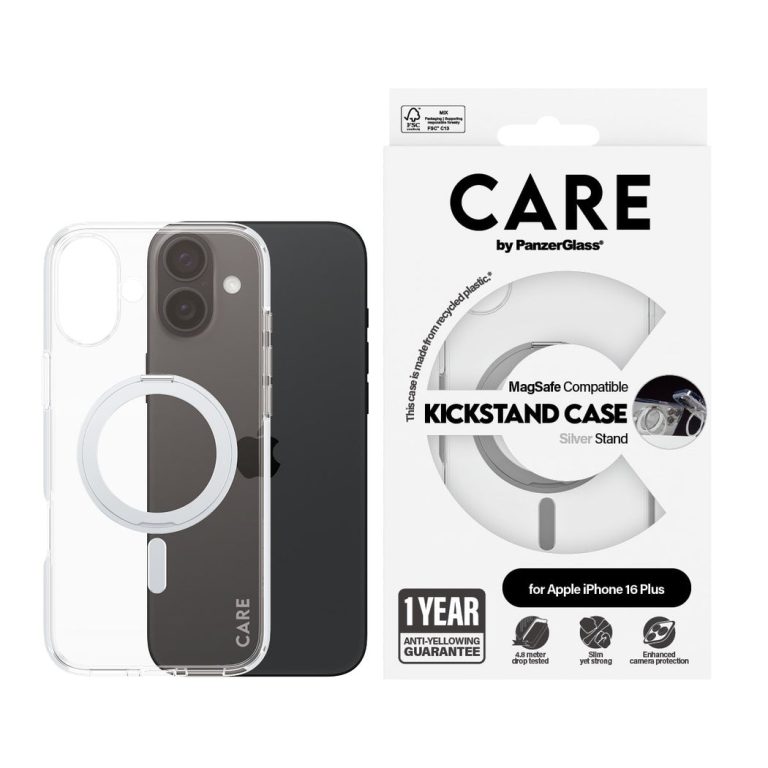 CARE by PanzerGlass – Case – Transparent & MagSafe – iPhone 16 Plus