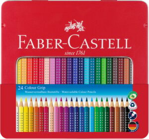 Faber-Castell - Coloured pencil Colour Grip tin of 24 (112423)