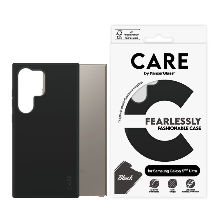 CARE by PanzerGlass – Fashionable Case Black Samsung Galaxy S 2025 Ultra