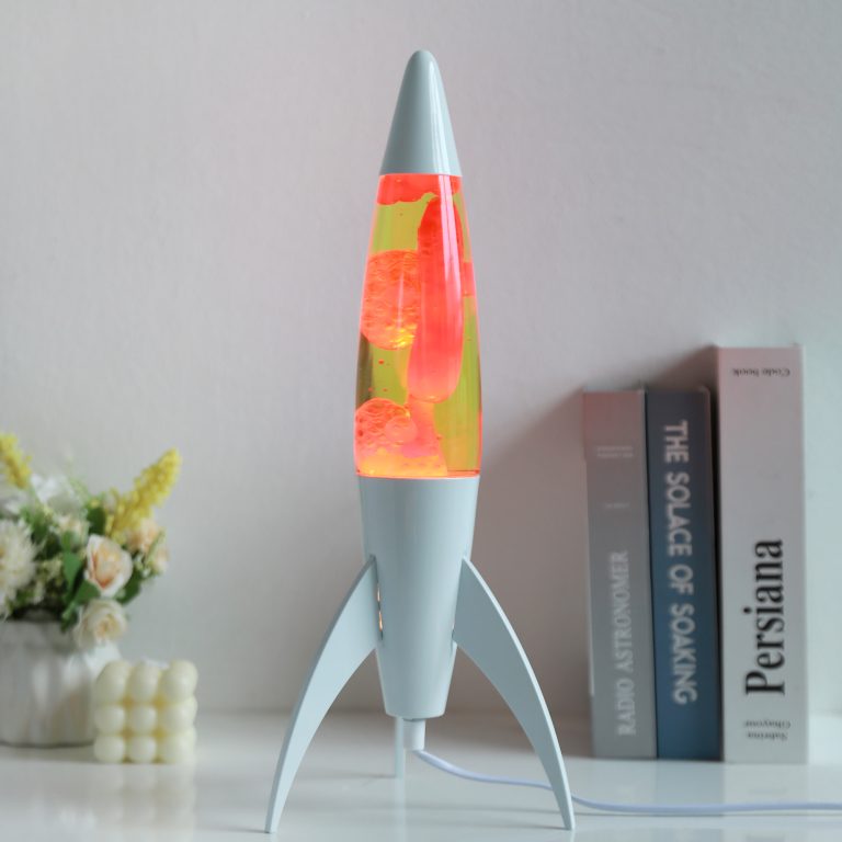 iTotal – Rocket Lava Lamp – White, Yellow, Red