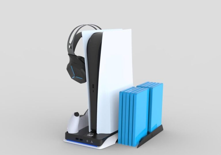 DLX+ LED Multi Function Charger Tower PS5 standard / Digital  – White