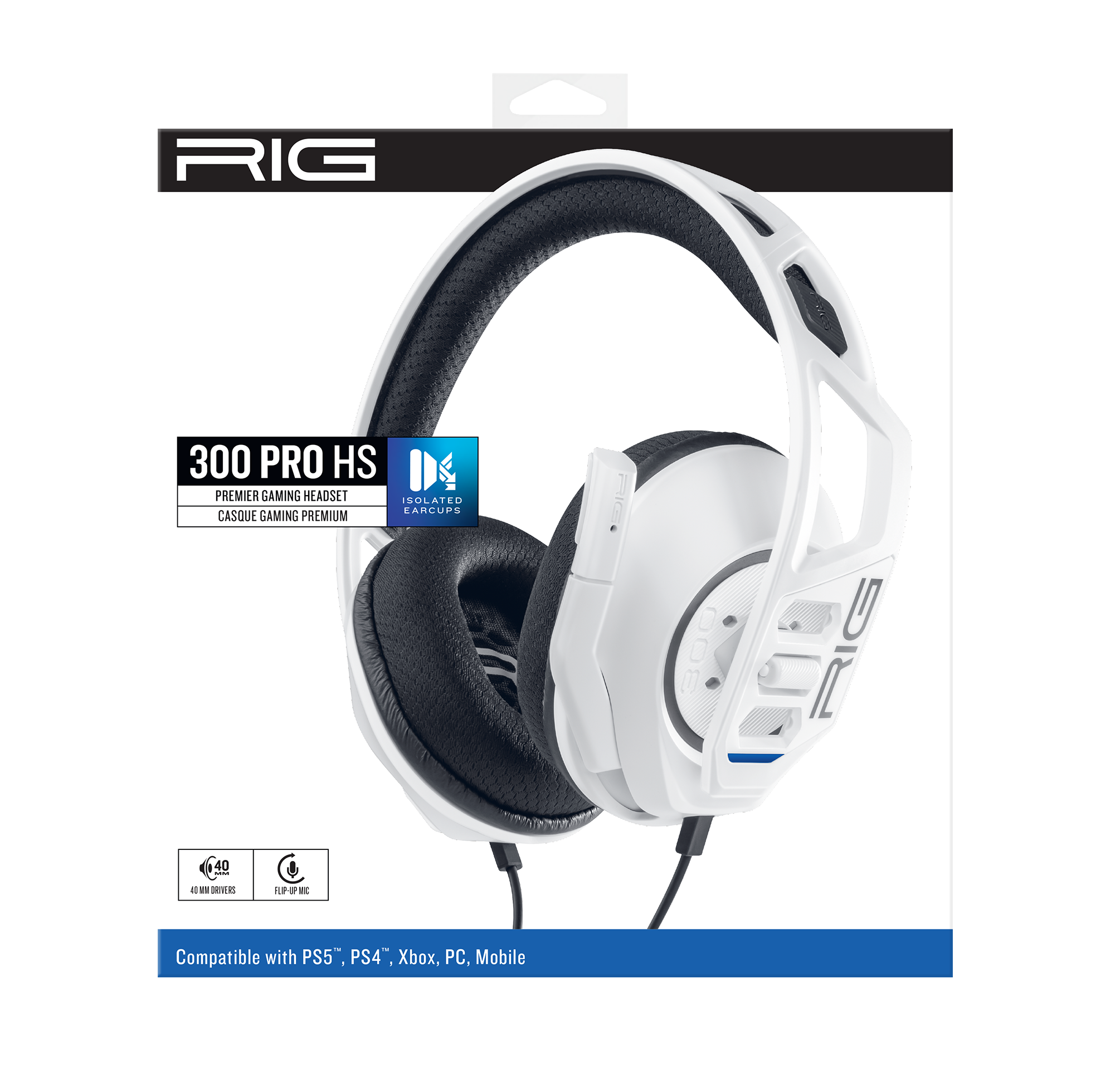Nacon - Rig Headphones 300 Pro HS - White