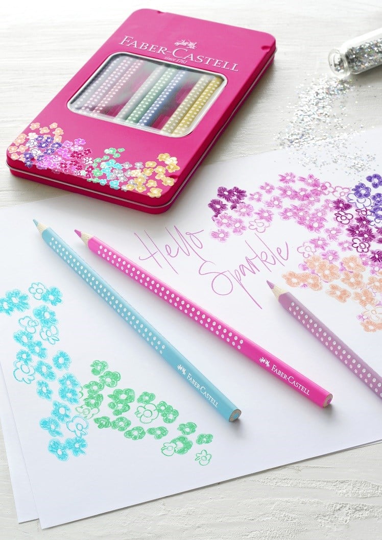 Faber-Castell - Sparkle colour pencil,12 pc in tin box (201737)