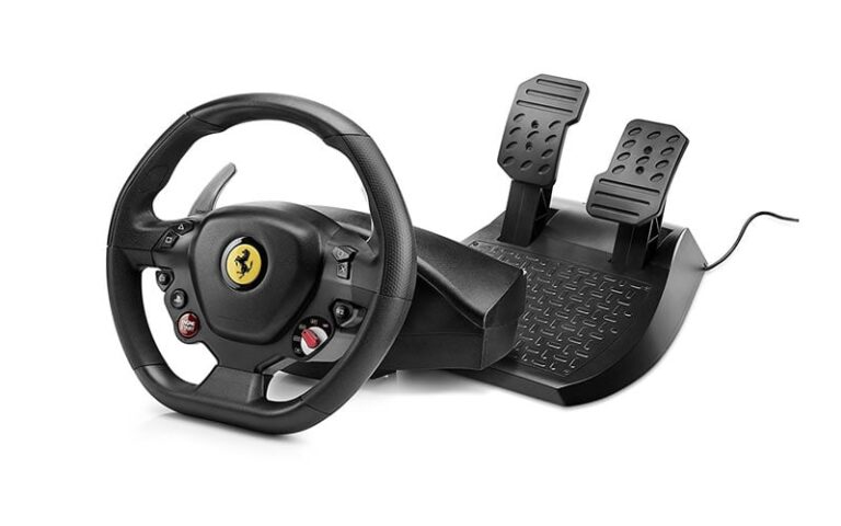 Thrustmaster – T80 Ferrari 488 GTB Edition Racing Wheel and Pedal Set